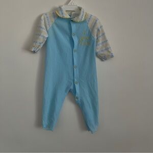 Vintage Lullaby Land Baby Blue One Piece-Size Medium